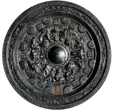 汉代-环状乳画纹带边饰神人神兽镜