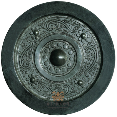 汉代-四乳四虺四神瑞兽禽鸟纹镜